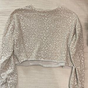 Cropped print long sleeve